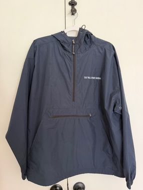 Vintage Charles River Wall Street Journal Navy Windbreaker